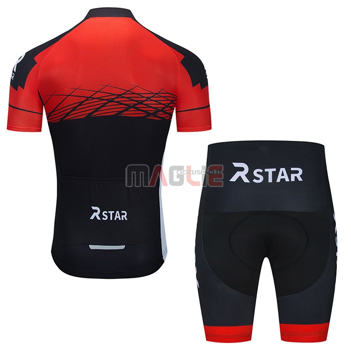 Maglia R Star Manica Corta 2021 Nero Rosso - Clicca l'immagine per chiudere